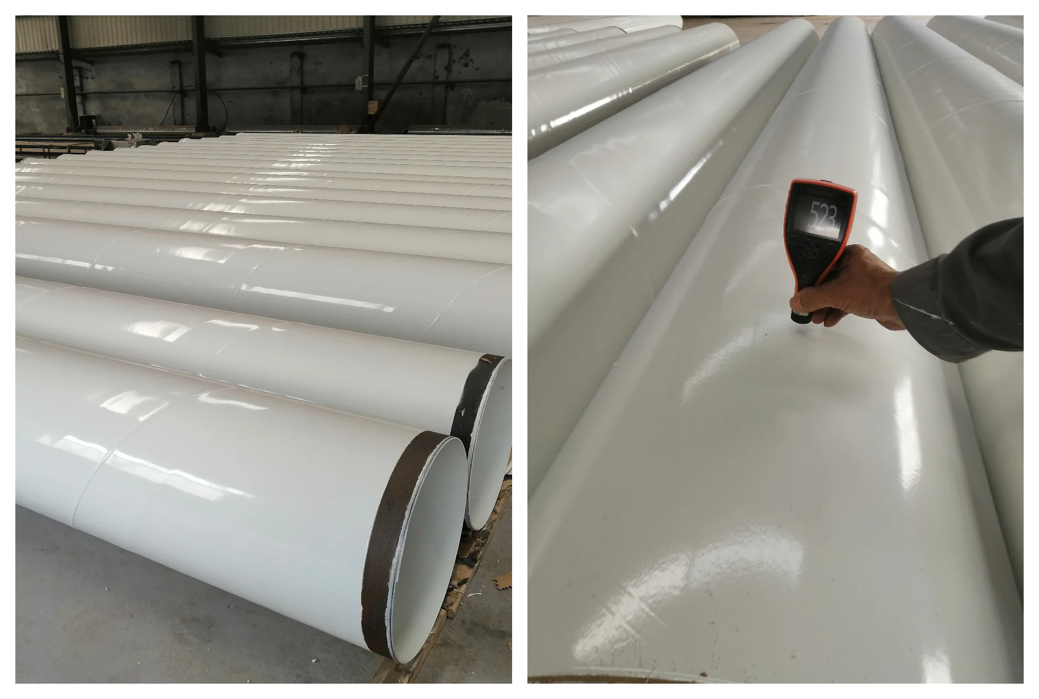 Epoxy coated steel pipe