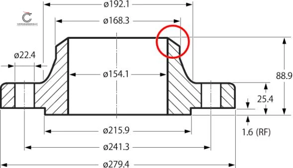 Standards, Dimensions & Weight of Welding Neck Flanges